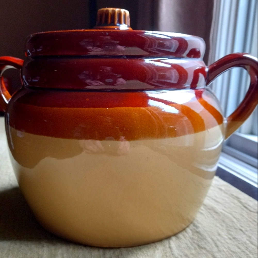 Vintage ceramic bean Pot